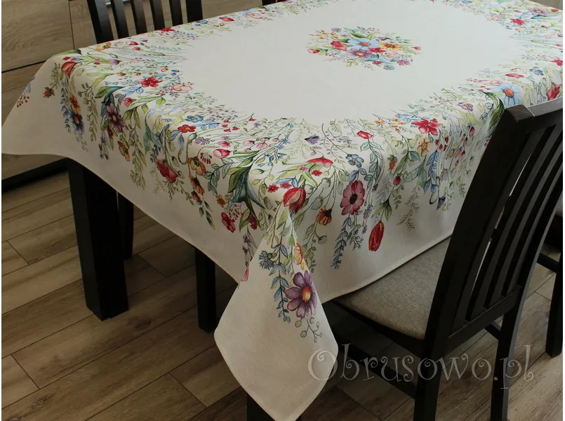 Obrus gobelinowy 140x240 FOLK KWIATY