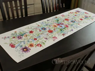 Gobelinowy bieżnik 42x140 FOLK KWIATY