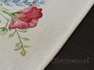 Gobelinowy bieżnik 38x100 FOLK KWIATY