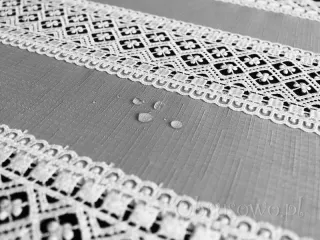 Bieżnik z gipiurą "wstawka" 40x120 szary