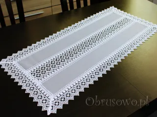 Bieżnik z gipiurą "wstawka" 40x160 szary