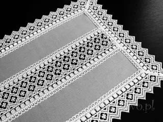 Bieżnik z gipiurą "wstawka" 50x100 szary