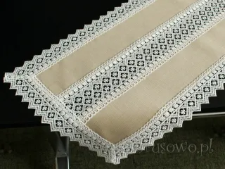 Bieżnik z gipiurą "wstawka" 40x120 beżowy