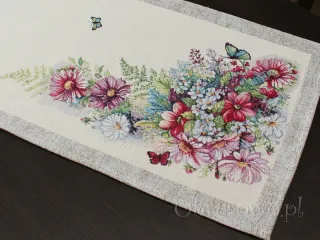 Bieżnik gobelinowy 38x100 "Margaretki"
