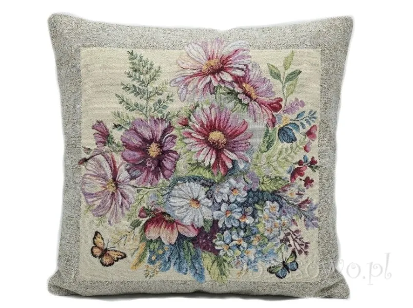 Poszewka gobelinowa 45x45 "Margaretki"