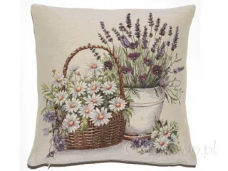 Gobelinowa poszewka "Polny ogródek" 45x45
