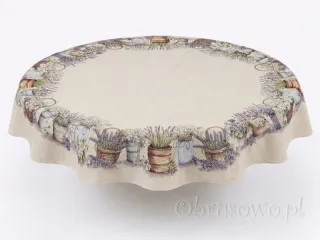 Gobelinowy obrus okrągły Ø 140 "Polny ogródek"
