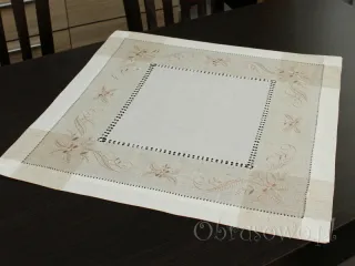 Serweta haftowana 60x60 z domieszką lnu