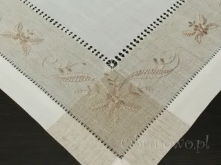 Serweta haftowana 60x60 z domieszką lnu