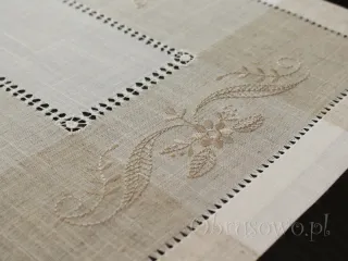 Bieżnik haftowany 30x70 z domieszką lnu