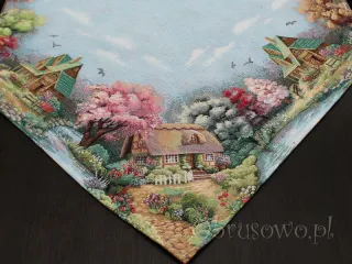 Serweta gobelinowa 98x98 "Domek z werandą"