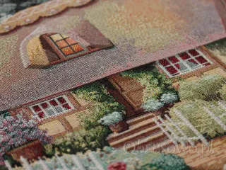 Bieżnik gobelinowy 38x100 "Domek z werandą"