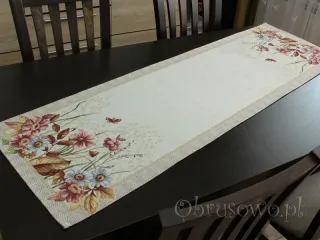 Bieżnik gobelinowy 42x140 JESIENNE KWIATY