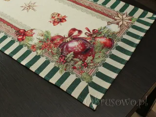 Bieżnik gobelinowy świąteczny 38x100 "Pasy"