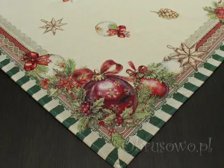 Serweta gobelinowa świąteczna 98x98 "Pasy"