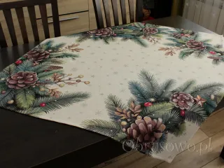 Świąteczna serweta gobelinowa 98x98 "Natura"