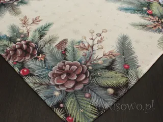 Świąteczna serweta gobelinowa 98x98 "Natura"