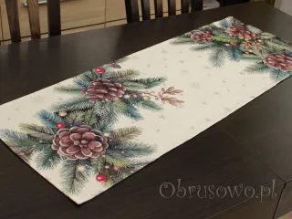 Świąteczny bieżnik gobelinowy 38x100 "Natura"