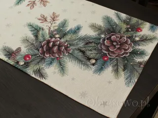 Świąteczny bieżnik gobelinowy 42x140 "Natura"