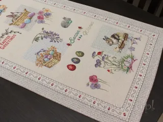 Gobelin wielkanocny bieżnik 38x100 "happy easter"