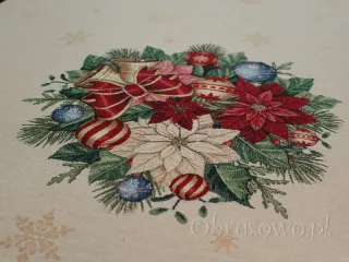 Świąteczny obrus gobelinowy 140x260 "Dzwonek"