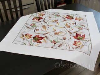 Serweta haftowana 85x85 "jesienne liście"