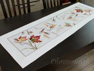 Długi bieżnik haftowany 40x130 "jesienne liście"