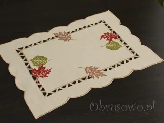 Serwety haftowane "jesień beżowa" 30x45