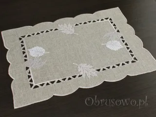 Serwetka haftowana "jesień szara" 30x45