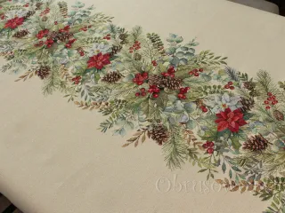 Świąteczny obrus gobelinowy 140x350 XMAS