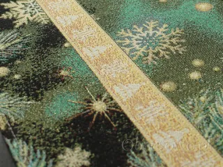 Świąteczny bieżnik gobelinowy 45x140 "Złota kokarda"