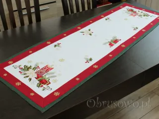 Haftowany bieżnik świąteczny 45x130 