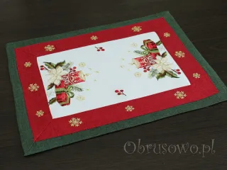 Haftowana serwetka świąteczna 35x45 "duża świeca"