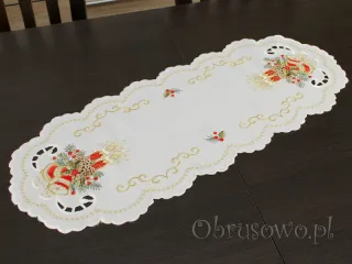 Bieżnik świąteczny haftowany 30x70 