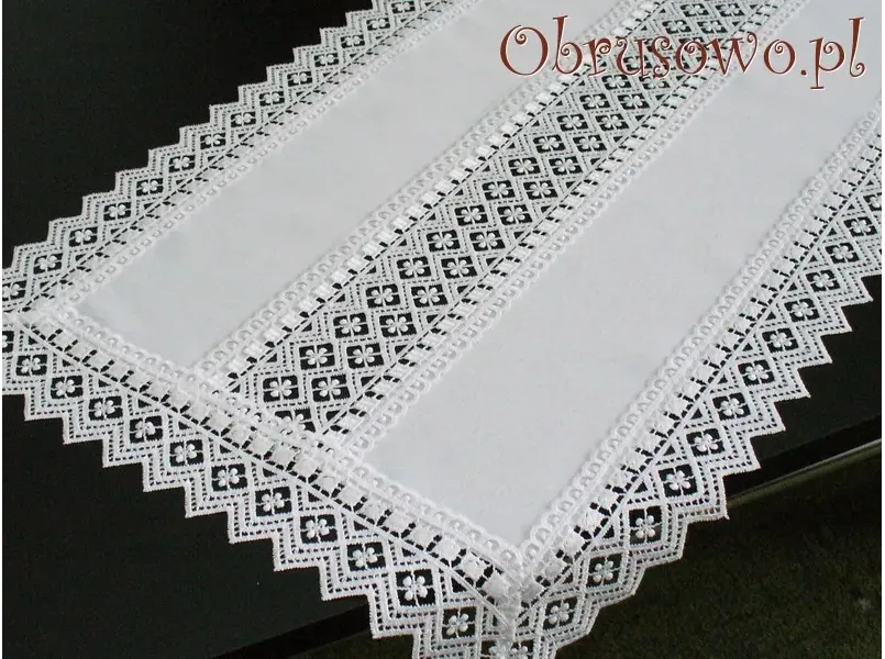 Duży bieżnik z gipiurą "wstawka" 60x120 biały