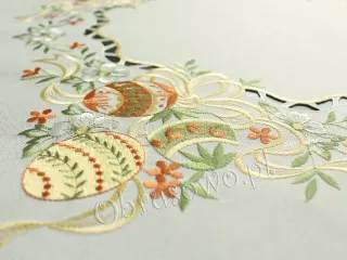 Serweta wielkanocna 85x85 "jajka na białym"