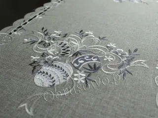 Bieżnik wielkanocny 40x90 "jajka na szarym"