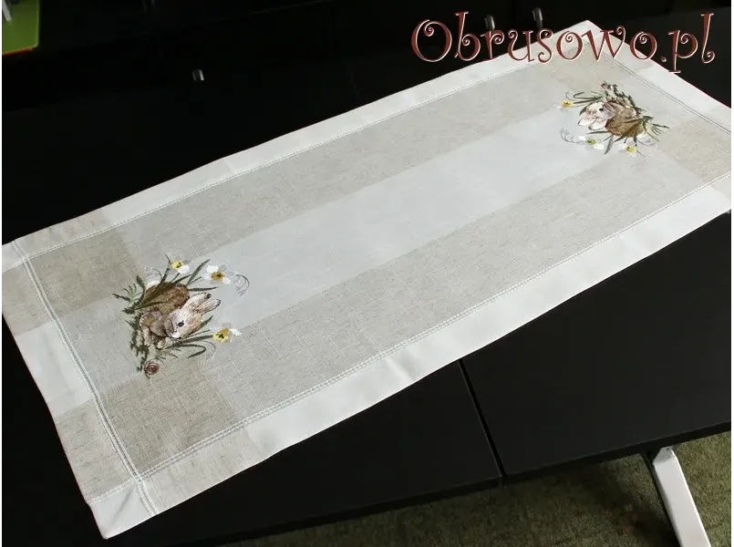 Bieżnik świąteczny 35x70 "Zajączek len"