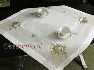 Serweta świąteczna 60x60 "Zajączek len"