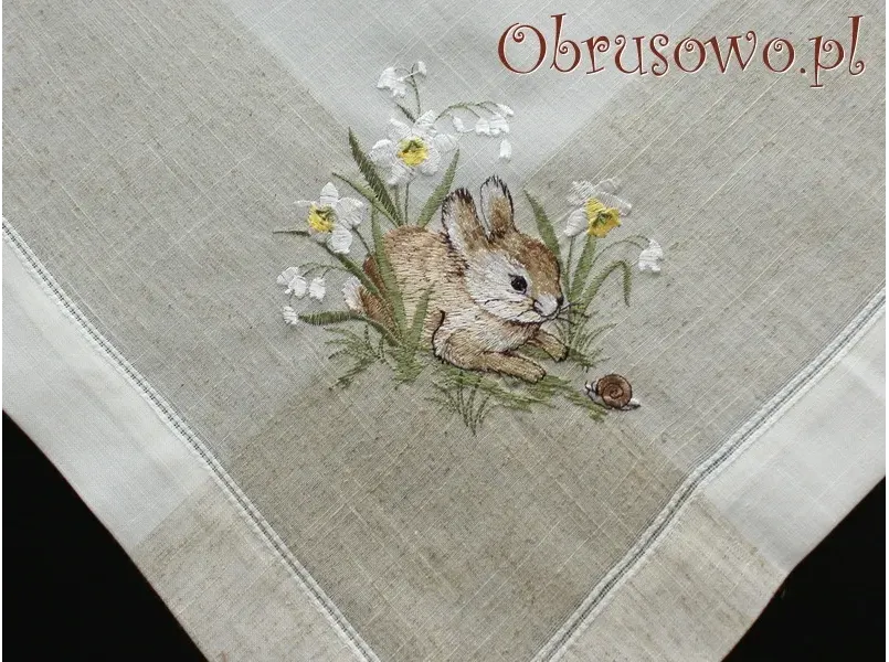 Serweta świąteczna 60x60 "Zajączek len"