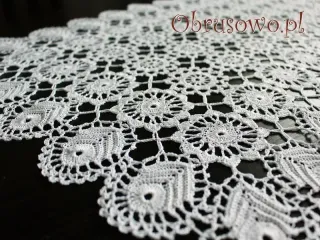 Bieżnik koniakowski biały 40x85 prostokąt