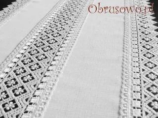 Bieżnik z gipiurą "wstawka" 40x90 biały