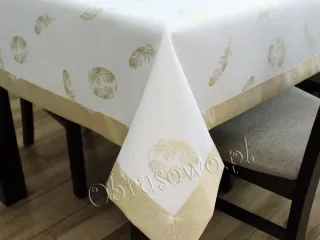 Luksusowy obrus wielkanocny złoty