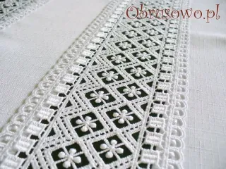 Bieżnik z gipiurą "wstawka" 40x90 biały