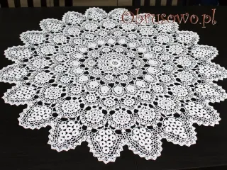 Koronka koniakowska Ø 90 biała