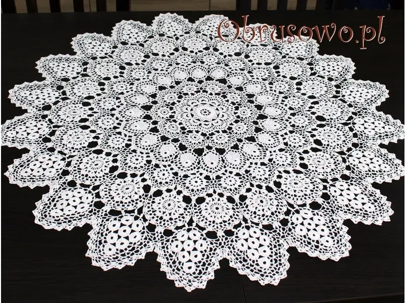 Koronka koniakowska Ø 90 biała