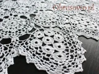 Koronka koniakowska Ø 90 biała