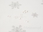 Obrusy świąteczne "śnieżynka" 140x220 srebrny