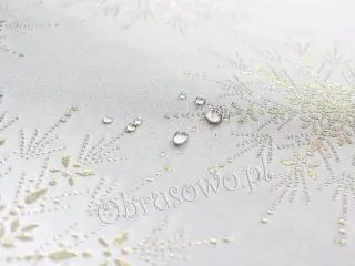 Owalny obrus świąteczny 130x180 złoty