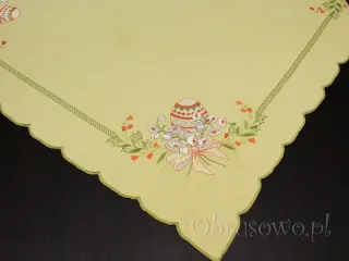 Serweta wielkanocna 85x85 "pisanki na zółtym"